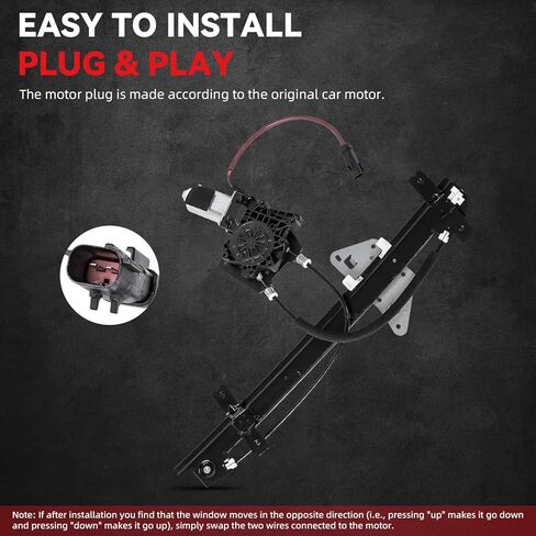 Front Left Driver Side Power Window Regulator with Motor Assembly - Compatible with 1998-2003 Durango 2000-2004 Quad Cab (Crew Cab) with 4 Full Size Doors Only - 741-649 in Saudi Arabia