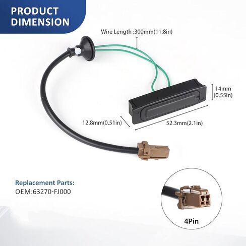 Compatible with Subaru, Compatible with Impreza, Compatible with Crosstrek 2012-2017 Trunk Lock 63270FJ000 63270FG001 63270FG000 63270SG000 in Kuwait