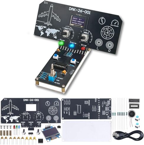 PEMENOL Soldering Practice Kit, DIY Flight Simulator Console Soldering Projects, with LCD Display, Sound Effects & LED Indicators, STEM Electronics Learning Kit for Teens, Students & School Projects in Saudi Arabia