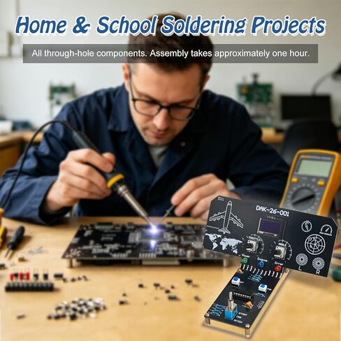 PEMENOL Soldering Practice Kit, DIY Flight Simulator Console Soldering Projects, with LCD Display, Sound Effects & LED Indicators, STEM Electronics Learning Kit for Teens, Students & School Projects in Saudi Arabia