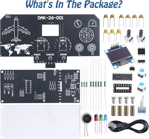 PEMENOL Soldering Practice Kit, DIY Flight Simulator Console Soldering Projects, with LCD Display, Sound Effects & LED Indicators, STEM Electronics Learning Kit for Teens, Students & School Projects in Saudi Arabia