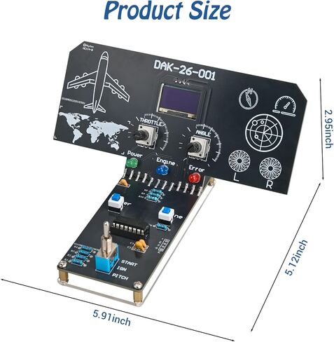 PEMENOL Soldering Practice Kit, DIY Flight Simulator Console Soldering Projects, with LCD Display, Sound Effects & LED Indicators, STEM Electronics Learning Kit for Teens, Students & School Projects in Saudi Arabia