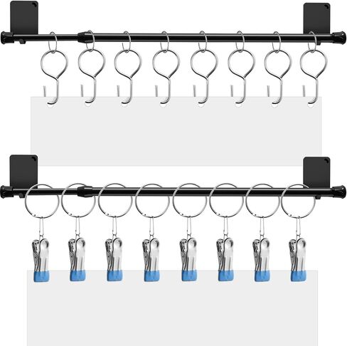 2 Set Magnetic Adjustable Flip Calendar Holder 16-30 Inches Anchor Chart Date Cards Holder Pocket Calendar Rod for Classroom Whiteboard Accessories Teacher Supplies Home Office Wall Decor (White) in Kuwait