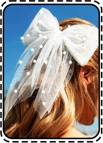 Bow Wedding Veil Bridal Pearl Bachelorette Party veil for Women in Saudi Arabia