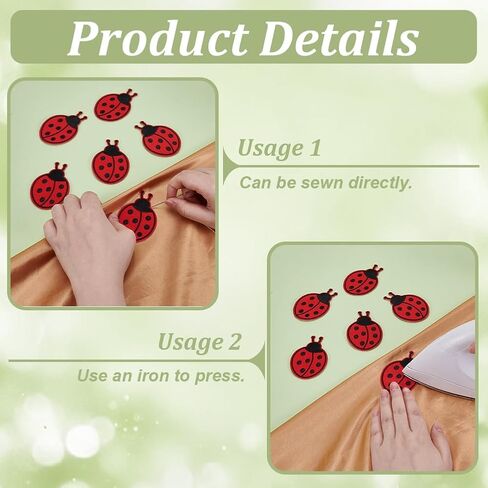 FINGERINSPIRE 24 قطعة من حديد الخنفساء على الرقع مقاس 2.76 × 1.9 بوصة رقعات تزيين مطرزة على شكل خنفساء صغيرة يمكنك صنعها بنفسك بالكي على/الخياطة على رقعة تصميم الحيوانات لحقائب الظهر والقبعات والأحذية والسترات الجينز وإصلاح الملابس in Kuwait