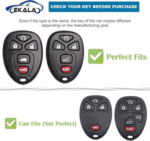 EKALA TPU Key Fob Cover with Keychain Lanyard Fit for Chevy Traverse Tahoe Suburban/GMC Yukon Acadia/Cadillac Escalade SRX/Buick Enclave/Saturn Outlook 5 Buttons Remote Control Key Fob Case (Chv-5R) in Saudi Arabia