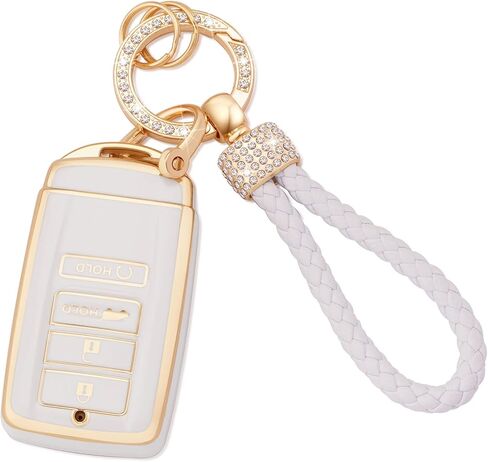 EKALA TPU Key Fob Cover with Keychain Lanyard Fit for Chevy Traverse Tahoe Suburban/GMC Yukon Acadia/Cadillac Escalade SRX/Buick Enclave/Saturn Outlook 5 Buttons Remote Control Key Fob Case (Chv-5R) in Saudi Arabia