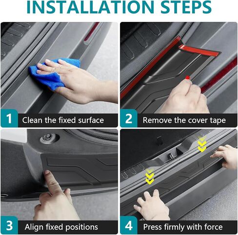 Rear Bumper Protector Cover for Subaru Forester 2019-2024 & Forester Wilderness 2025 Accessories, Factory OEM Style Rear Bumper Guard Trunk Door Sill Protector Strip for Subaru Forester E771SSJ000 in Saudi Arabia