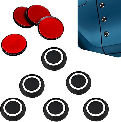 10 PCS Car Bumper Anti Collision Stickers, Body Rubber Scratch Guard Stickers, Bumper Circular Protector Decals, Universal for Most Cars (Black) in Kuwait