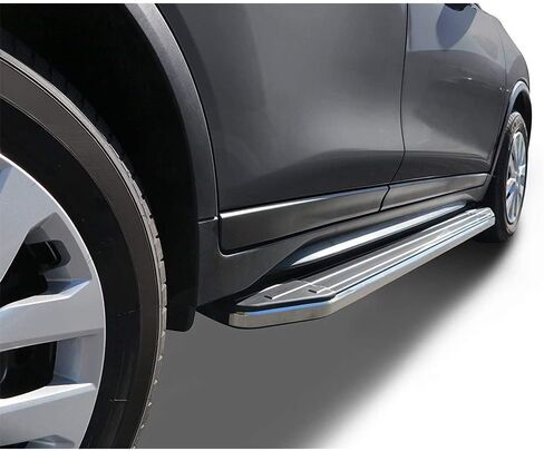 IKON MOTORSPORTS، لوحة الجري متوافقة مع 2016-2022 Honda Pilot، طراز V2 باللون الأسود مع زوج من قضبان Nerf الجانبية للسائق من الكروم والألمنيوم وABS، 2017 2018 2019 2020 in Kuwait