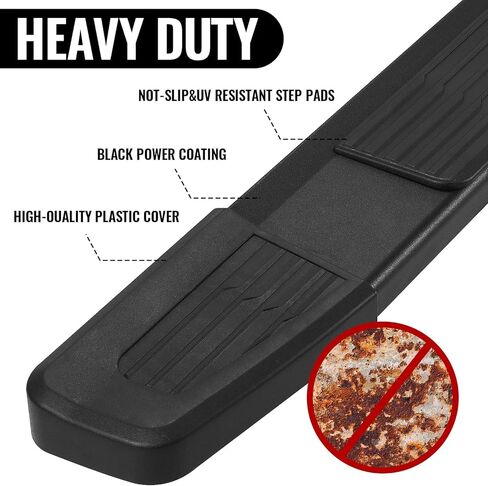 COMNOVA Running Boards Compatible with 2004-2014 Ford F150 Regular Cab, 6 Inch Carbon Steel Truck Side Step Nerf Bars Regular/Standard/Single Cab. in Saudi Arabia