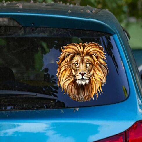 Lion Wall Vinyl Sticker – Peel and Stick Lion Head Wall Vinyl Sticker for Cars Trucks Laptops SUVs & Motorcycles in Saudi Arabia
