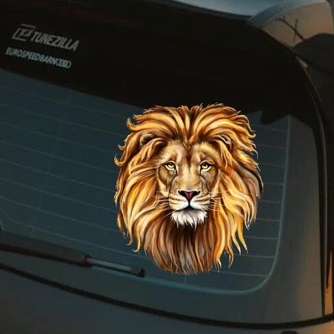 Lion Wall Vinyl Sticker – Peel and Stick Lion Head Wall Vinyl Sticker for Cars Trucks Laptops SUVs & Motorcycles in Saudi Arabia