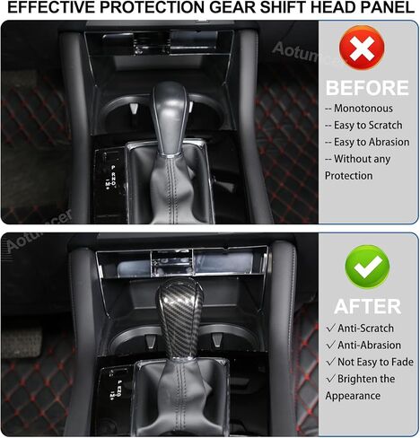 غطاء الكسوة لوحة مقبض ناقل الحركة متوافق مع Mazda 3 2020-2024/CX-30 2020-2024/CX-50 2023-2025/CX-5 2015-2023/6 2014-2024 ABS مقبض ناقل الحركة الأوتوماتيكي ملحقات غطاء الرأس، ألياف الكربون in Kuwait