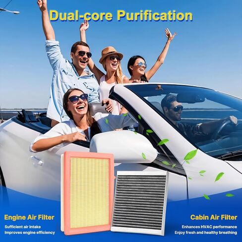 Cabin & Engine Air Filter Kit for 2018-2026 Terrain 1.5L (Gas), 2018-2019 Terrain 1.6L (Diesel), 2018-2020 Terrain 2.0L (Gas) in Kuwait