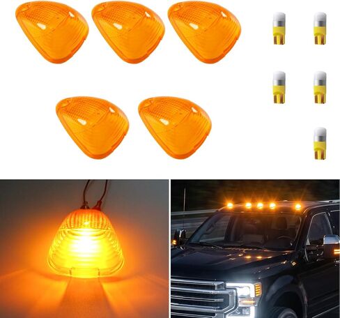 5 قطع من مصابيح علامة السقف العنبر لعلامة الكابينة مع مصابيح LED متوافقة مع Ford Super Duty F250 F350 F450 F550 1999-2016 in Kuwait