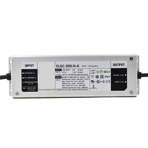 1 قطعة ELGC-300-H-A 29 ~ 58V5200 ~ 8000mA الطاقة الثابتة LED الإضاءة سائق PFC وظيفة AC-DC in Kuwait