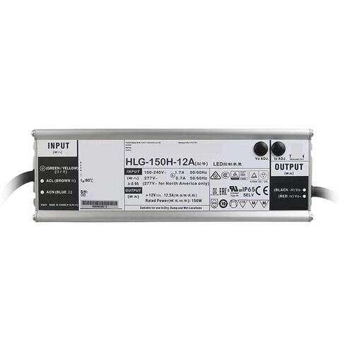 1 قطعة HLG-150H-12A 12 فولت 12.5A الجهد المستمر LED الإضاءة سائق PFC IP65 AC-DC امدادات الطاقة in Kuwait