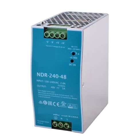 1 قطعة NDR-240-48 48 فولت 5A 240 واط إخراج واحد الصناعية DIN السكك الحديدية تحويل التيار الكهربائي PFC وظيفة AC-DC in Kuwait