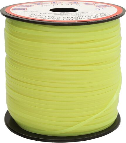 Rexlace Flat Plastic Lacing – Latex-Free Boondoggle Braiding Lanyard, Glow Yellow, 0.092" Wide, 0.035" Thick, 100 Yards (91 Meters) in Saudi Arabia
