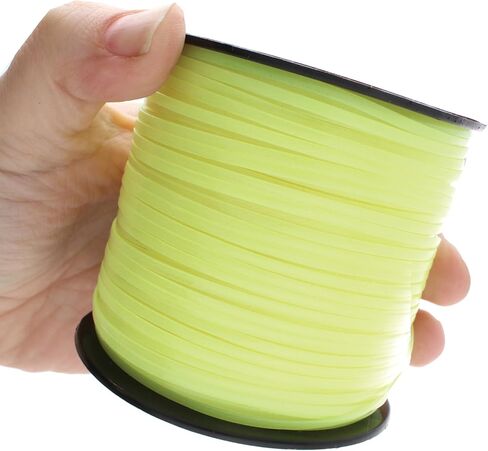 Rexlace Flat Plastic Lacing – Latex-Free Boondoggle Braiding Lanyard, Glow Yellow, 0.092" Wide, 0.035" Thick, 100 Yards (91 Meters) in Saudi Arabia