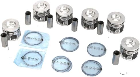 Piston Rings Set 6pcs for 3.0L TDI Diesel Engines Compatible with A4 A5 A6 A7 A8 Q5 Q7 - Bore Diameter 83.01mm - Replaces OEM 059107065DF 059198151N in Saudi Arabia