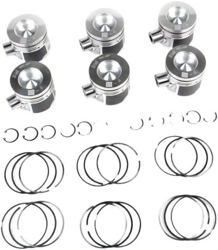 Piston Rings Set 6pcs for 3.0L TDI Diesel Engines Compatible with A4 A5 A6 A7 A8 Q5 Q7 - Bore Diameter 83.01mm - Replaces OEM 059107065DF 059198151N in Saudi Arabia