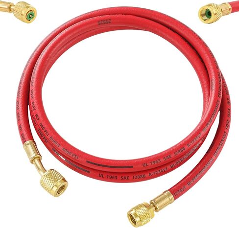 R410A AC Refrigerant Charging Hose, AC Manifold Gauge Hose with 1/4'' SAE Female, 59'' HVAC Hose for R410A R22 R134A R12 R404A R502 Air Condition System Maintenance 800-4000PSI (Blue) in Saudi Arabia
