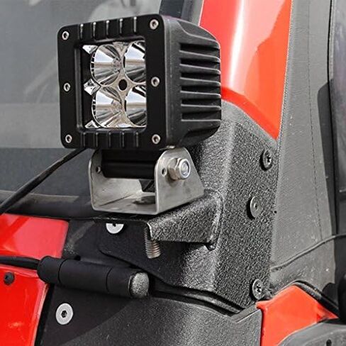 EAG1 زوج من دعامات تثبيت ضوء الزجاج الأمامي ومفصل علوي للعمود مناسب لـ 97-06 Jeep Wrangler TJ in Kuwait