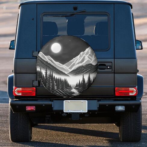 Mountain Lake Tree Landscape Spare Tire Cover Weatherproof Wheel Tire Cover Wheel Protector Universal Decorative Accessories for Trailers Rv SUV Truck Campervan Travel Trailer 14 Inch in Saudi Arabia