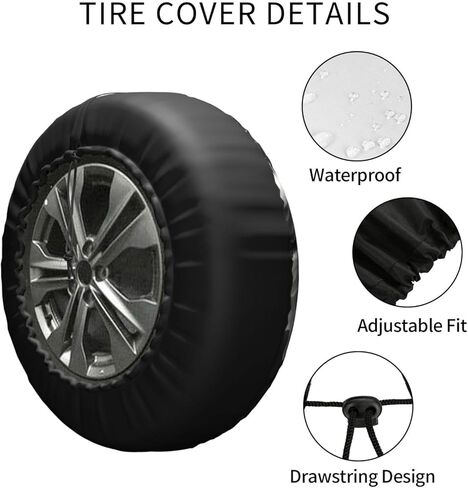 Mountain Lake Tree Landscape Spare Tire Cover Weatherproof Wheel Tire Cover Wheel Protector Universal Decorative Accessories for Trailers Rv SUV Truck Campervan Travel Trailer 14 Inch in Saudi Arabia