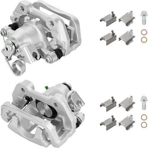 Rear Disc Brake Caliper Assembly w/Bracket for Ford 2013-2019 Explorer, 2013-2019 Taurus, 2013-2019 Flex, for Lincoln 2013-2015 MKS, 2013-2019 MKT, Replacement 18-B5466 18-B5467 in Kuwait