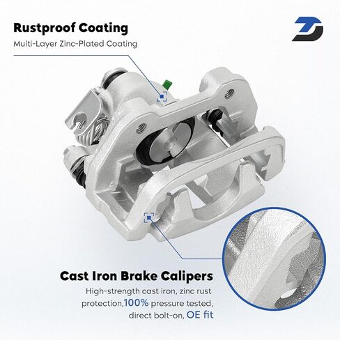 Rear Disc Brake Caliper Assembly w/Bracket for Ford 2013-2019 Explorer, 2013-2019 Taurus, 2013-2019 Flex, for Lincoln 2013-2015 MKS, 2013-2019 MKT, Replacement 18-B5466 18-B5467 in Kuwait
