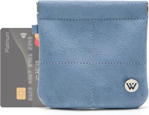 WESTBRONCO Mini Suede Coin Purse Small Makeup Bag for Purse, Magnetic Snap Coin Pouch, Coin Card Purse Lipstick Holder Travel Case Gift for Women in Saudi Arabia