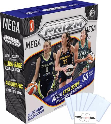2025 Prizm Women's Basketball WNBA Mega Box with 60 Total Trading Cards + 6 Toploaders and StreetCards Magnet! in Saudi Arabia