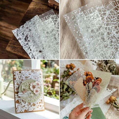 156 Sheets Vintage Scrapbook Paper Journaling Supplies Aesthetic Textured Craft Paper Junk Journal Kit 4x5.5 Inch with Mesh and Button for Card Making, Retro Art Projects in Kuwait