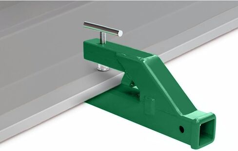 Clamp On Trailer Hitch Receiver 2 Inch Ball Mount Adapter for Tractor Bucket Fits All 2" Hook Inserts,Green in Saudi Arabia