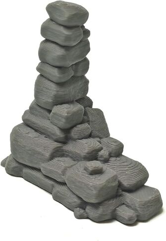 3D Printed Stone Wall Ruins - Modular Terrain Scatter for 28mm-32mm Tabletop Wargaming, D&D RPG Miniature Diorama & Model Building (Grey) in Saudi Arabia