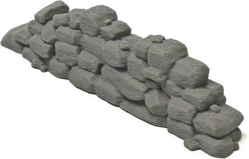 3D Printed Stone Wall Ruins - Modular Terrain Scatter for 28mm-32mm Tabletop Wargaming, D&D RPG Miniature Diorama & Model Building (Grey) in Saudi Arabia