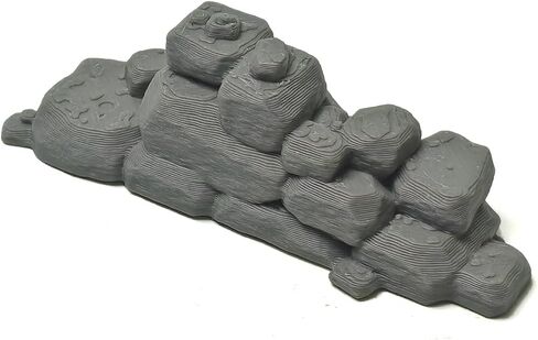 3D Printed Stone Wall Ruins - Modular Terrain Scatter for 28mm-32mm Tabletop Wargaming, D&D RPG Miniature Diorama & Model Building (Grey) in Saudi Arabia