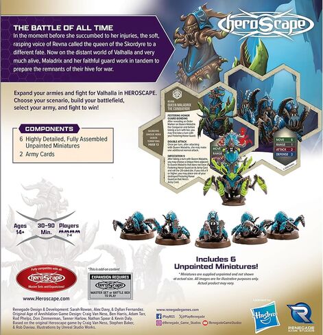 Renegade Game Studios Heroscape Rising Tide: Queen Maladrix Miniature Army Expansion - مجموعة ألعاب إستراتيجية in Kuwait