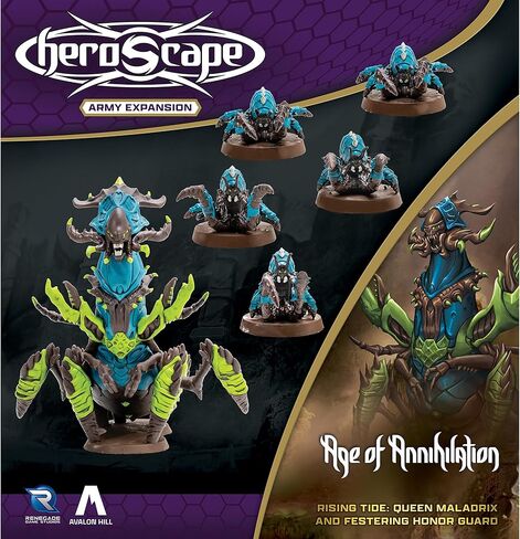 Renegade Game Studios Heroscape Rising Tide: Queen Maladrix Miniature Army Expansion - مجموعة ألعاب إستراتيجية in Kuwait
