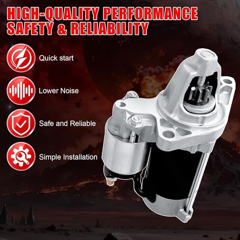 Starter Compatible with Acura EL 2001-2005, Compatible with Honda Civic 1.7L 2001-2005, 06312-PLR-505RM, 31200-PLR-A01RM, 31200-PLR-A02, DJDE4, DSDEU, SND0578, 41052174, 228000-9641 in Saudi Arabia