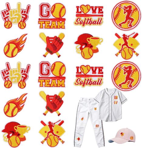 20 PCS Basketball Iron on Patches, Basketball Themed Embroidered Patches, Sports Themed Sew on Applique for Hats, Jeans, Clothes, Bags, DIY Craft Projects in Saudi Arabia