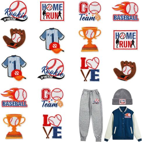 20 PCS Basketball Iron on Patches, Basketball Themed Embroidered Patches, Sports Themed Sew on Applique for Hats, Jeans, Clothes, Bags, DIY Craft Projects in Saudi Arabia