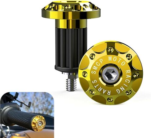 2 PCS Motorcycle Bar Ends, Anti-fall Handle Bar Ends, 7/8 '' Aluminum Alloy Bar End Plugs, Universal for Most Electric Vehicles Motorcycles Dirt Bike (Blue) in Kuwait