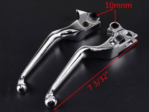 1 Pair of Chrome Billet Aluminum Clutch Brake Hand Levers Replacement for 1996 1997 1998 1999 2000 2001 2002 2003 Harley Sportster XL 883 1200, 1996-2010 Softail Fat Boy Dyna Heritage in Saudi Arabia