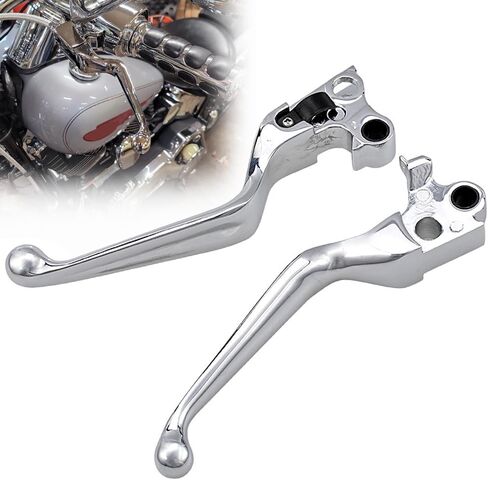 1 Pair of Chrome Billet Aluminum Clutch Brake Hand Levers Replacement for 1996 1997 1998 1999 2000 2001 2002 2003 Harley Sportster XL 883 1200, 1996-2010 Softail Fat Boy Dyna Heritage in Saudi Arabia