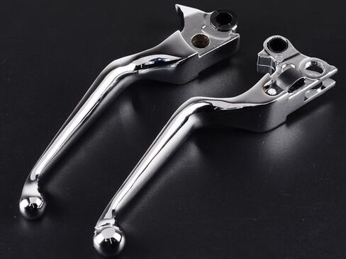 1 Pair of Chrome Billet Aluminum Clutch Brake Hand Levers Replacement for 1996 1997 1998 1999 2000 2001 2002 2003 Harley Sportster XL 883 1200, 1996-2010 Softail Fat Boy Dyna Heritage in Saudi Arabia