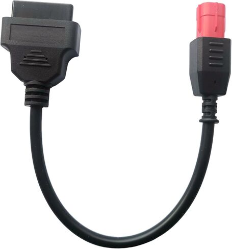 EURO5 6Pin OBD Diagnostic Motorbike Adaptor,Motorcycle Motorrad Diagnostic OBD2 K-Line CAN-Bus Diagnosis Cable Black+Red 40CM in Saudi Arabia